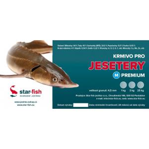 Krmivo pro jesetery Premium M 4,5 mm, 25 kg