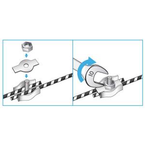 Spojka ohradníkového lanka do 6 mm, kovová, pozink, 5 ks